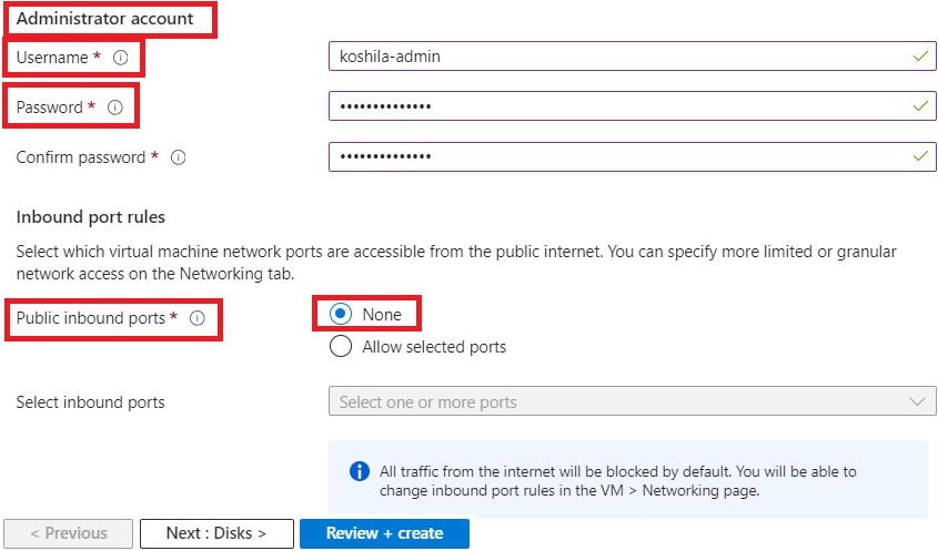 Administrator account